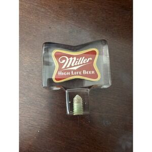Vintage Miller High Life Beer Acrylic Tap Handle 3"